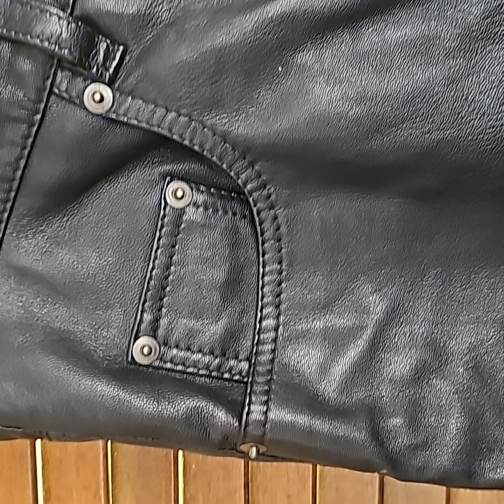 Vintage Leder Company high quality genuine leather pants from Germany 90s 33x29 - Picture 6 of 13